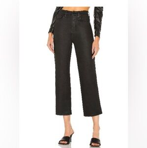 BLANKNYC Straight Leg Cropped Coated Jeans